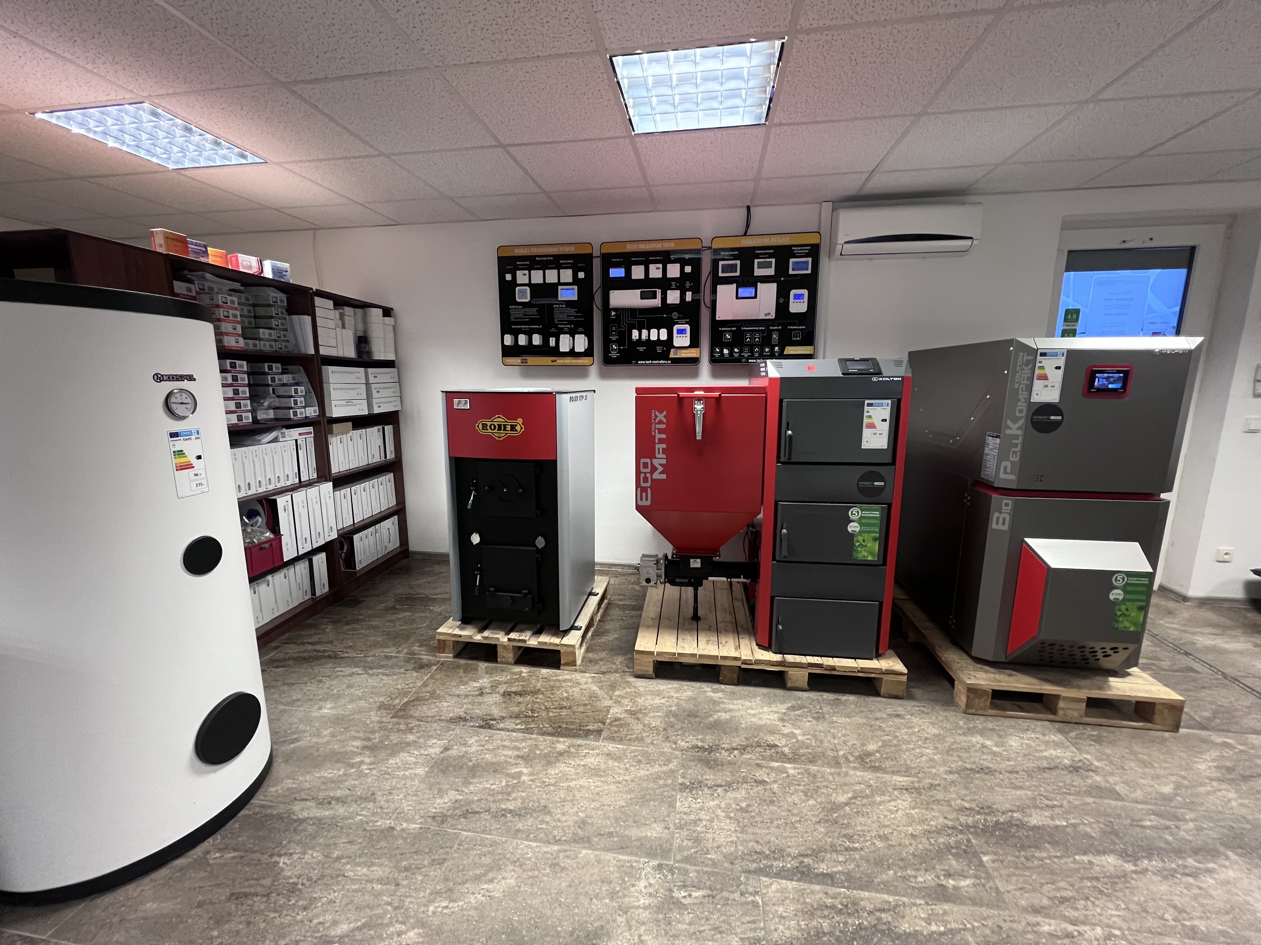 Showroom GreenEco Jičín – přehled topných řešení