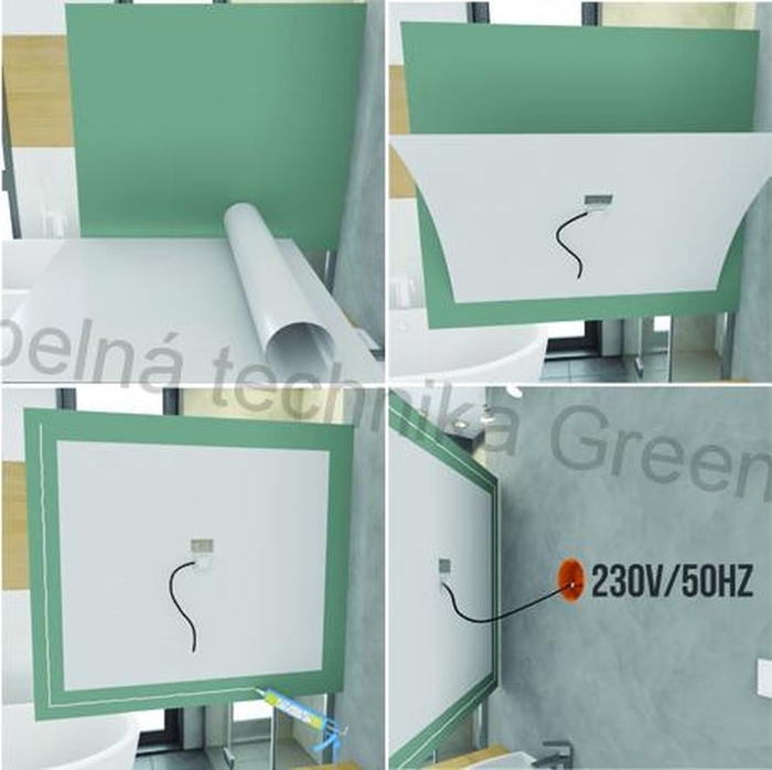 Topná fólie pod zrcadlo 70x90cm 108W