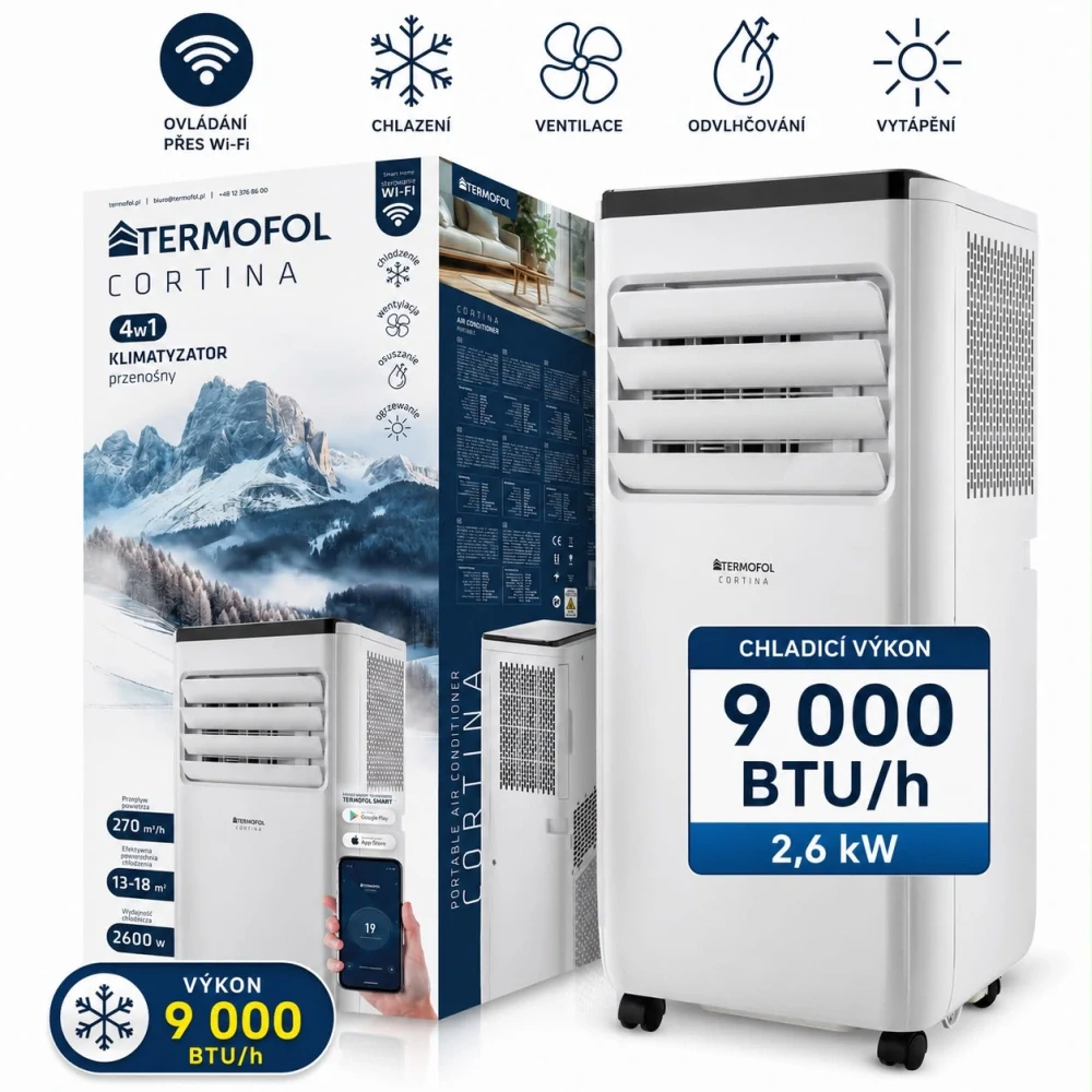 Přenosná klimatizace 4v1 Termofol Cortina
