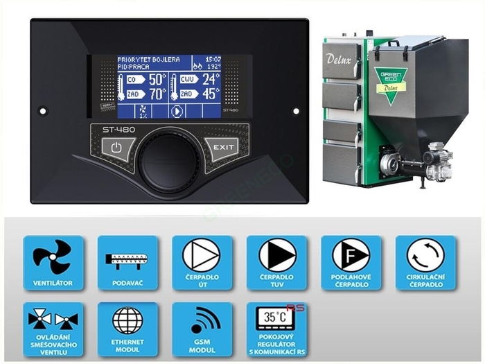 Regulace a řízení kotle Tech 480 N