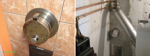 ESTECH - ESREKO II. Ex. - regulátor komínového tahu 150mm