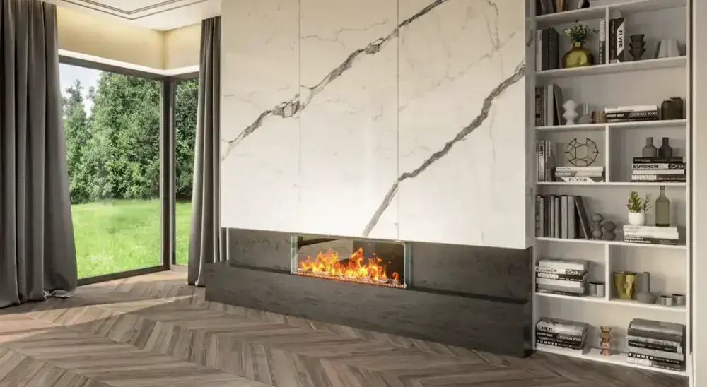 Elektrický krb Termofol TF-EF-3S-840 - 1500 W Rozměr: 84 x 46 x 17,9 cm určený k vestavbě